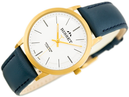 ZEGAREK MĘSKI BISSET BSFE42 - TYTANOWY (zb075b)