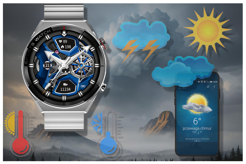 Rubicon RNCE99 MEN'S SMARTWATCH - CALL MAKING, WIRELESS CHARGING (sr046a)