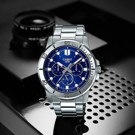 ZEGAREK MĘSKI CASIO MTP-VD300D-2E (zd268b) + BOX