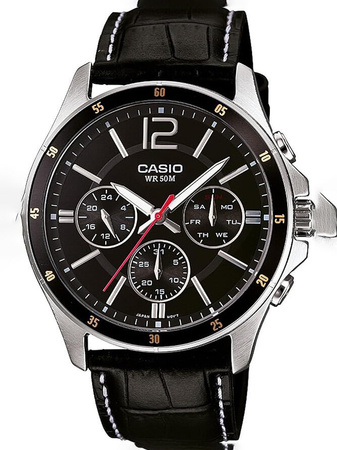 CASIO MEN'S WATCH MTP-1374L-1AV (zd064b) + BOX