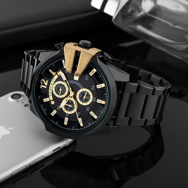 PERFECT MALE WATCH M513CH-07 - CHRONOGRAPH (zp387a) + BOX