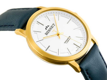 ZEGAREK MĘSKI BISSET BSFE42 - TYTANOWY (zb075b)