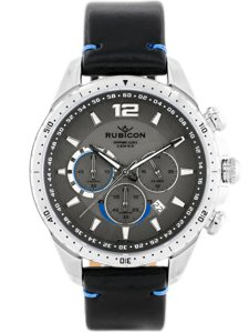 ZEGAREK MĘSKI RUBICON RNCD98 - CHRONOGRAF (zr095c) black/silver