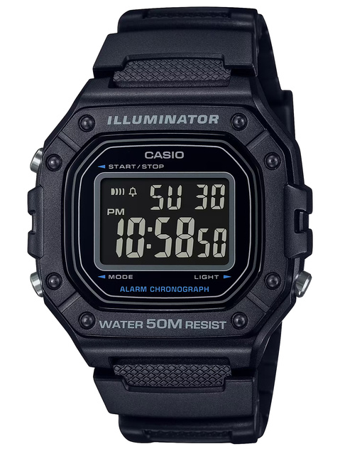 CASIO MEN'S WATCH W-218H-1B + BOX