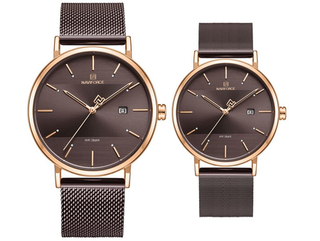 KOMPLET DWÓCH ZEGARKÓW NAVIFORCE - NF3008G+L (zn113e)