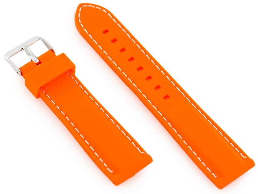 U20 rubber watch strap - orange 22mm