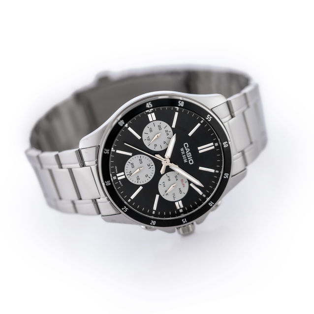 CASIO MEN'S WATCH MTP-1374D-1A3 (zd063i) + BOX