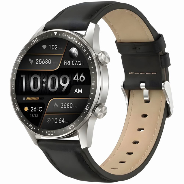 SMARTWATCH MĘSKI GRAVITY GT10-7 - AMOLED, DODATKOWY PASEK (sg046g)