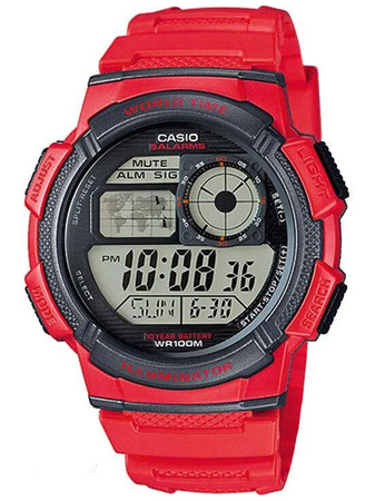 CASIO MEN'S WATCH AE-1000W 4AV (zd073c) - WORLD TIME + BOX