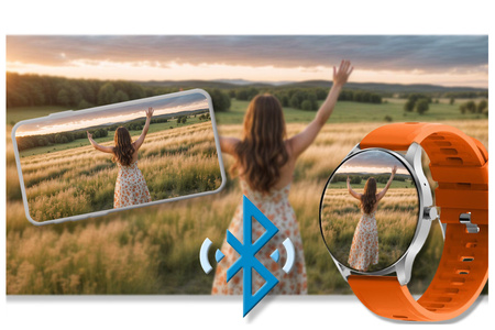 SMARTWATCH UNISEX GRAVITY GT2-8 - ROZMOWY BLUETOOTH, WŁASNE TARCZE (sg019h)