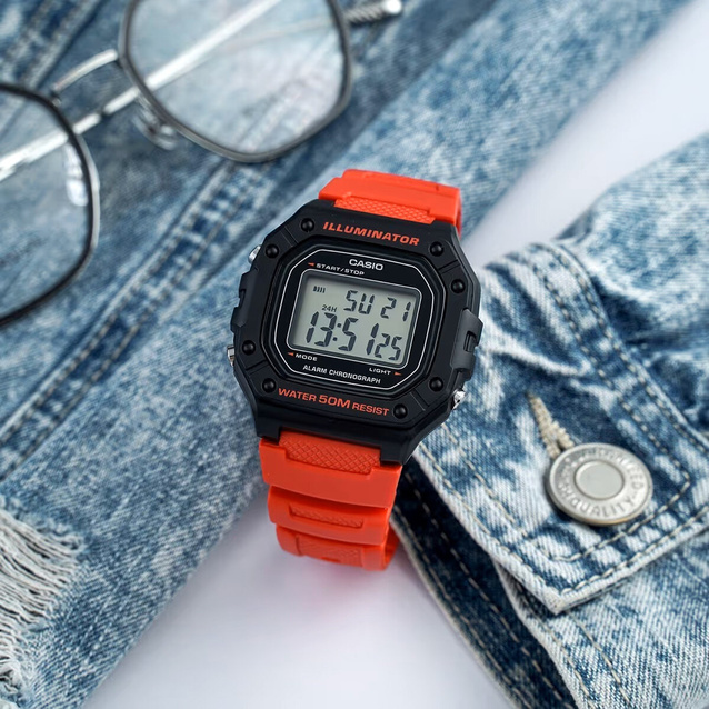 ZEGAREK MĘSKI CASIO W-218H-4B + BOX