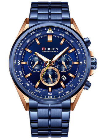 ZEGAREK MĘSKI CURREN 8399 (zc016d -CHRONOGRAF +BOX