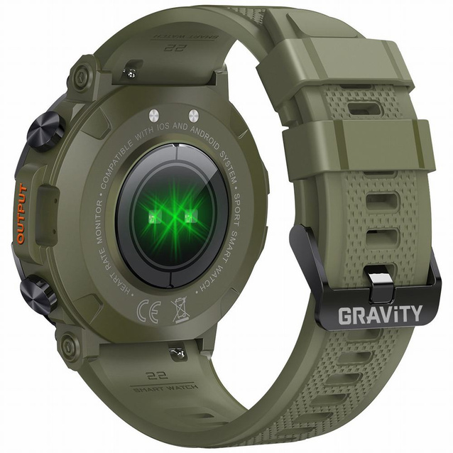 SMARTWATCH MĘSKI GRAVITY GT7-3 PRO - WYKONYWANIE POŁĄCZEŃ, PULSOKSYMETR (sg018c)