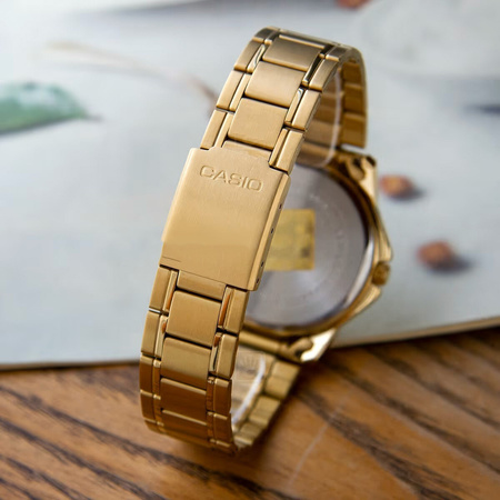 ZŁOTY ZEGAREK MĘSKI CASIO MTP-V004G-9B (zd047a) + BOX