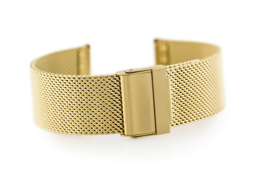 Bracelet 302G - HQ mesh - gold - 22mm