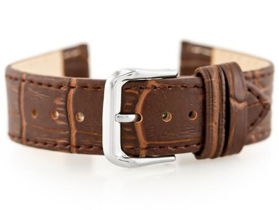 W41 leather watch strap - dark brown - 22mm