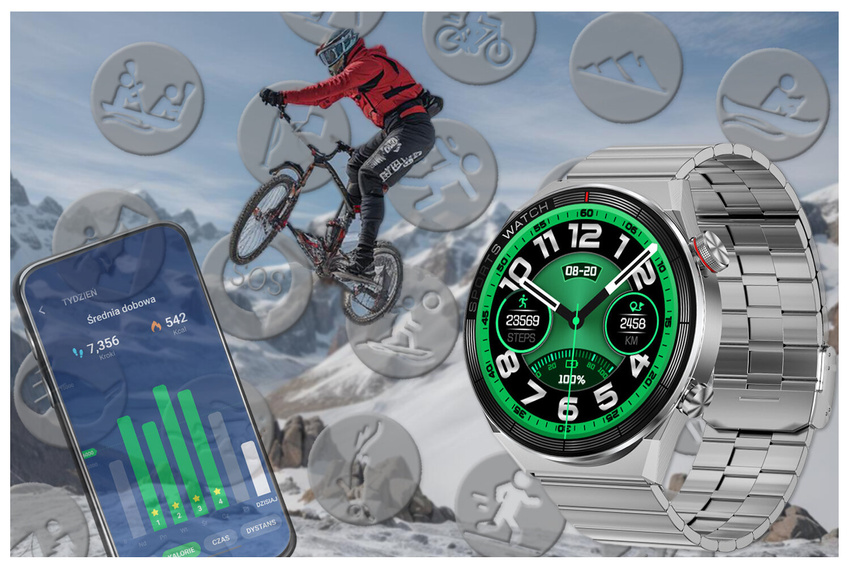 Rubicon RNCE99 MEN'S SMARTWATCH - CALL MAKING, WIRELESS CHARGING (sr046a)