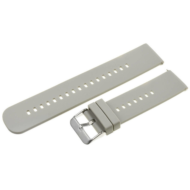 U27 rubber watch strap - light gray/silver - 20mm