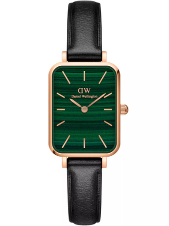 DANIEL WELLINGTON WOMEN'S WATCH DW00100439 - Quadro Pressed Sheffield Gold Emerald 32mm + BOX