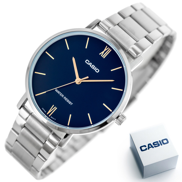 ZEGAREK MĘSKI CASIO MTP-VT01D-2B (zd165n) + BOX