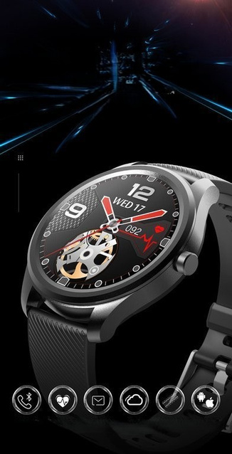 SMARTWATCH MĘSKI G. Rossi SW012-5 gold/gray + dodatkowa BRANSOLETA (sg007e)