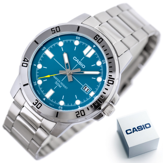 CASIO MEN'S WATCH MTP-VD01D-3E2 (zd185h) + BOX