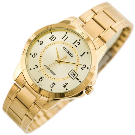 CASIO MTP-V004G-9B MEN'S GOLD WATCH (zd047a) + BOX