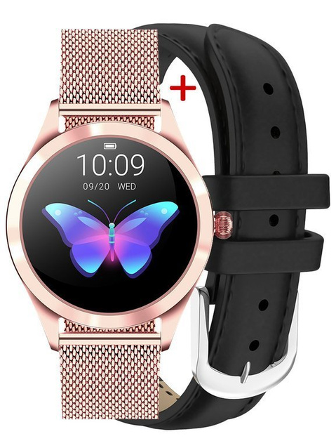 SMARTWATCH DAMSKI G. Rossi G.RSWBF1-4D2-2 rosegold/black (sg001f) + DODATKOWY PASEK