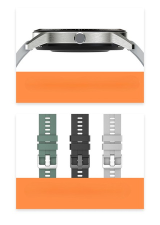 SMARTWATCH MĘSKI G. Rossi SW018-2 silver/gray (sg012b) WŁASNE TARCZE