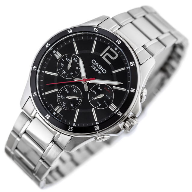CASIO MEN'S WATCH MTP-1374D-1AV (zd063b) + BOX