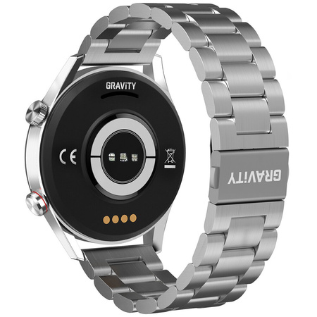 SMARTWATCH MĘSKI GRAVITY GT4-3 - WYKONYWANIE POŁĄCZEŃ, KROKOMIERZ (sg023c)