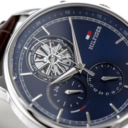 TOMMY HILFIGER MEN'S WATCH 1710629 Steward Open Heart + BOX