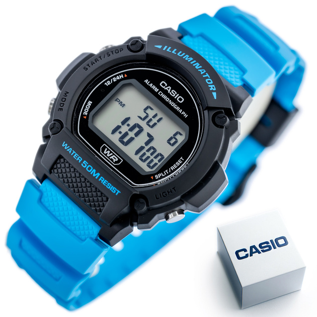 Casio Men's Watch W-219H-2A2VEF (zd207f) + BOX