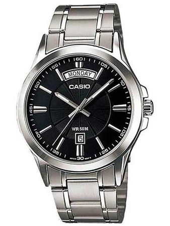CASIO MEN'S WATCH MTP-1381D-1AVDF (zd076a) + BOX