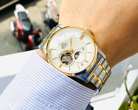 Zegarek Męski Orient Classic Sun & Moon RA-AS0007S10B + BOX