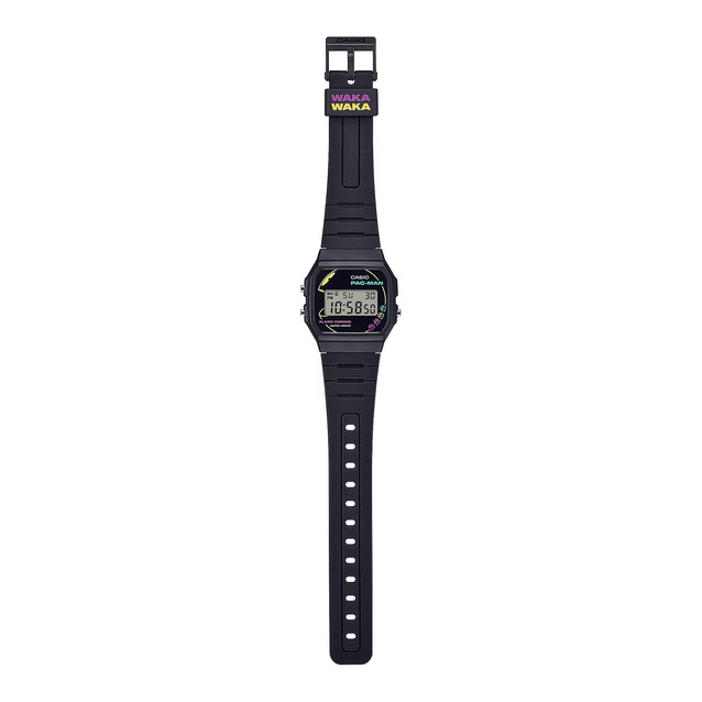 ZEGAREK MĘSKI CASIO F-91WPC-1ADR (zd086b) - PAC-MAN + BOX