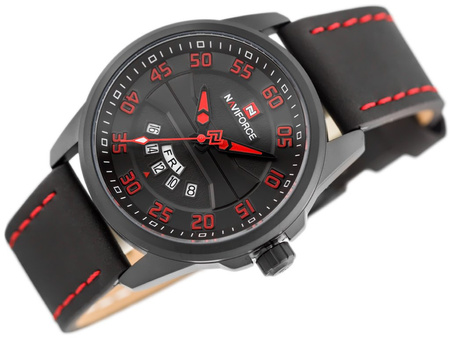 NAVIFORCE MEN'S WATCH - NF9124 (zn055e) + BOX - black/red