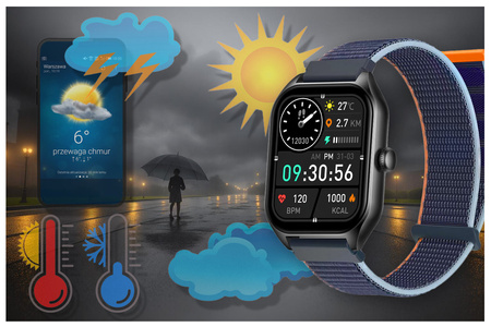 SMARTWATCH UNISEX Rubicon RNCF03 - ROZMOWY BLUETOOTH, ALWAYS ON DISPLAY (sr049a)