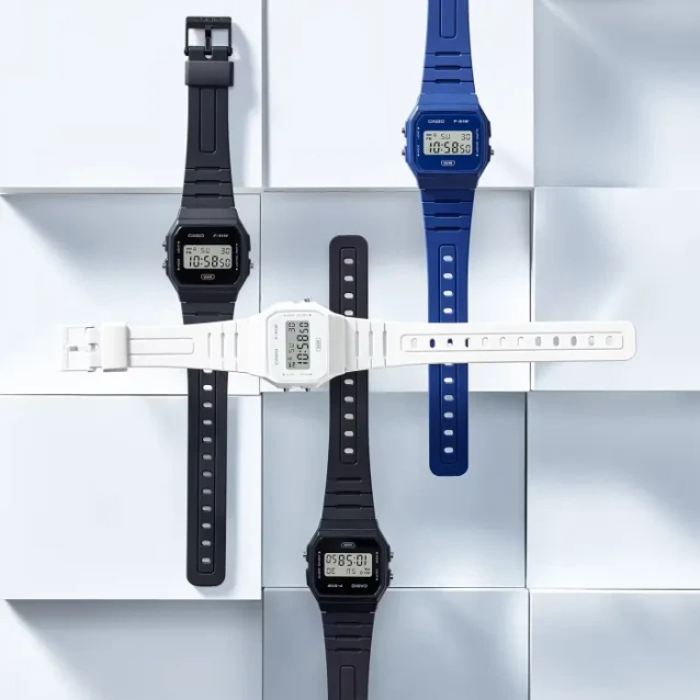 CASIO MEN'S WATCH F-91WB-1ADF + BOX