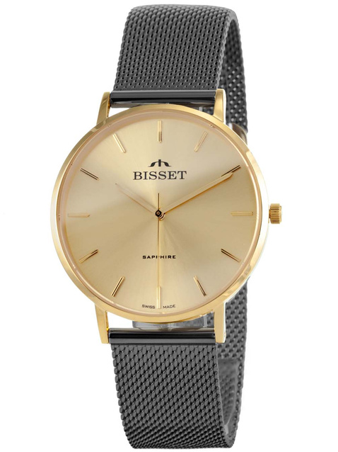ZEGAREK DAMSKI BISSET BSBF33 (zb579v) - SZAFIROWE SZKŁO