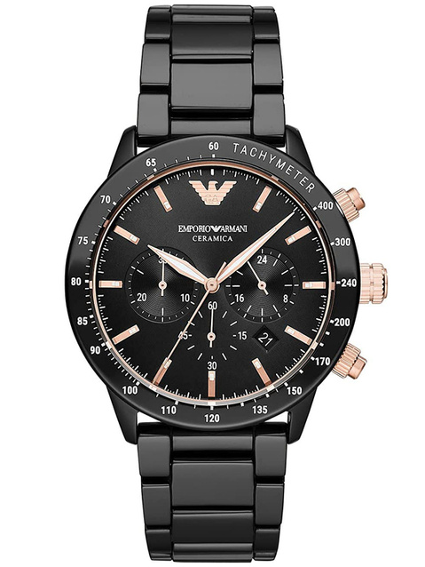EMPORIO ARMANI MEN'S WATCH AR70002 - MARIO - CERAMIC (zi022a)