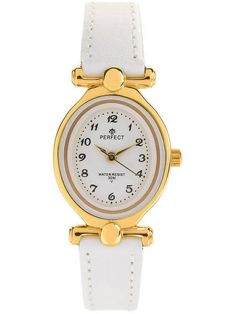PERFECT L036-01 COMMUNION CHILD'S WATCH - white/gold + BOX (zp799b)