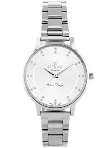 ZEGAREK G. ROSSI - C11715B-3C1 (zg777a) silver + BOX