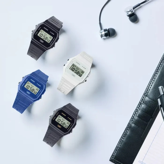 CASIO MEN'S WATCH F-91WB-1ADF + BOX