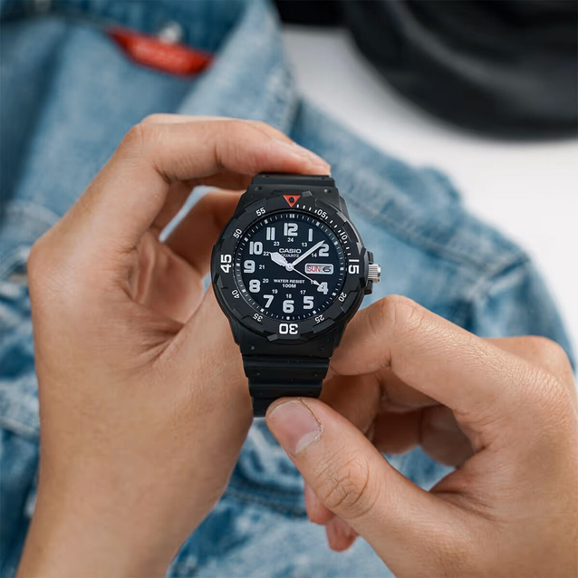 CASIO MRW-200H-1B MEN'S WATCH (zd147a) + BOX