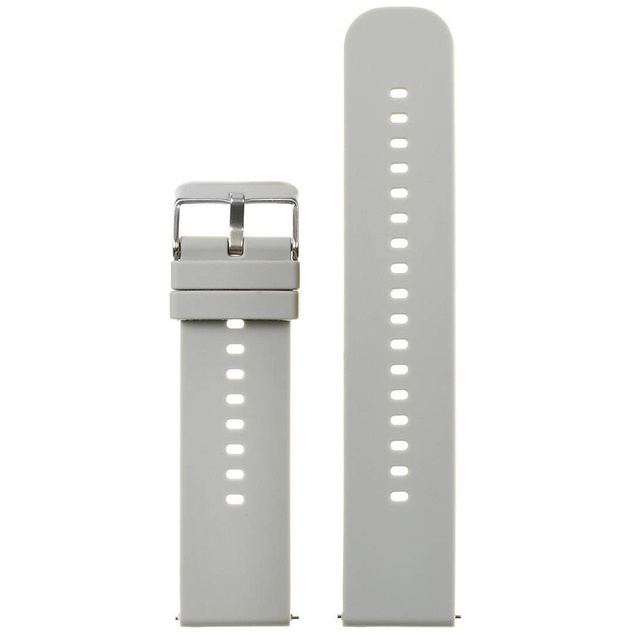 U27 rubber watch strap - light gray/silver - 20mm