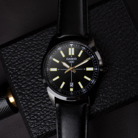 ZEGAREK MĘSKI CASIO MTP-VD02BL-1E  + BOX