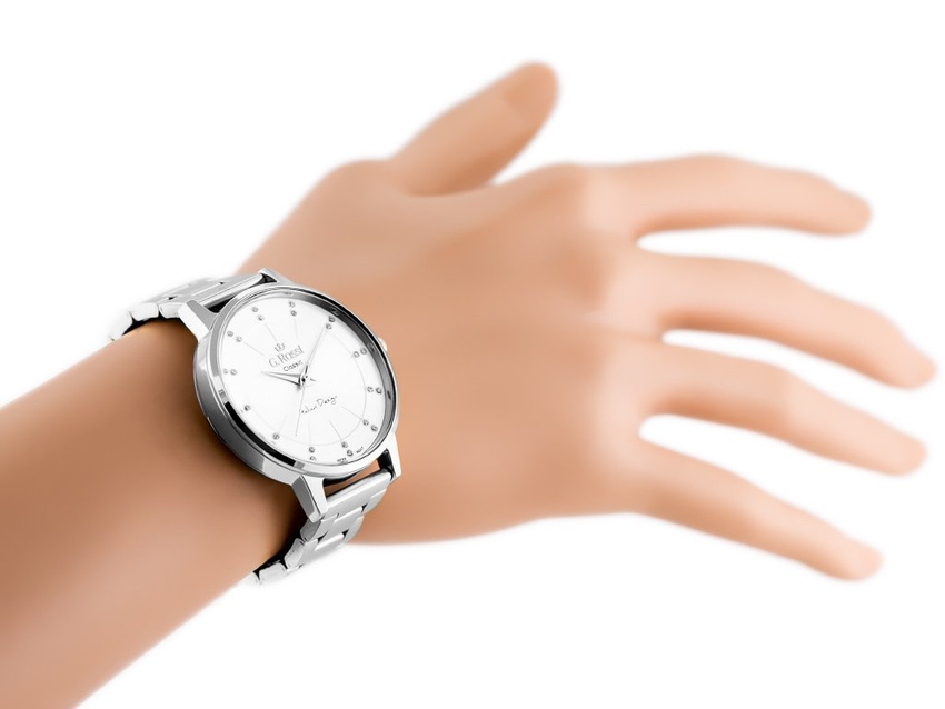 ZEGAREK G. ROSSI - C11715B-3C1 (zg777a) silver + BOX