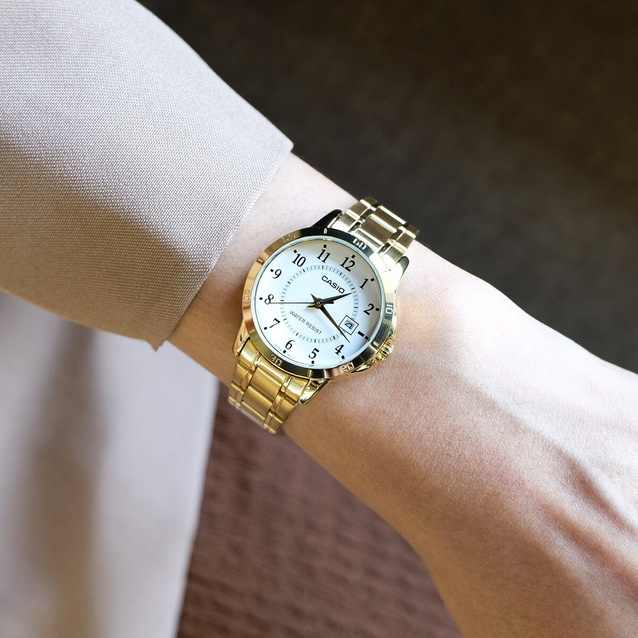 CASIO LTP-V004G-7BUDF WOMEN'S WATCH (zd568b) + BOX