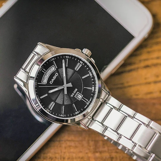 CASIO MEN'S WATCH MTP-1381D-1AVDF (zd076a) + BOX